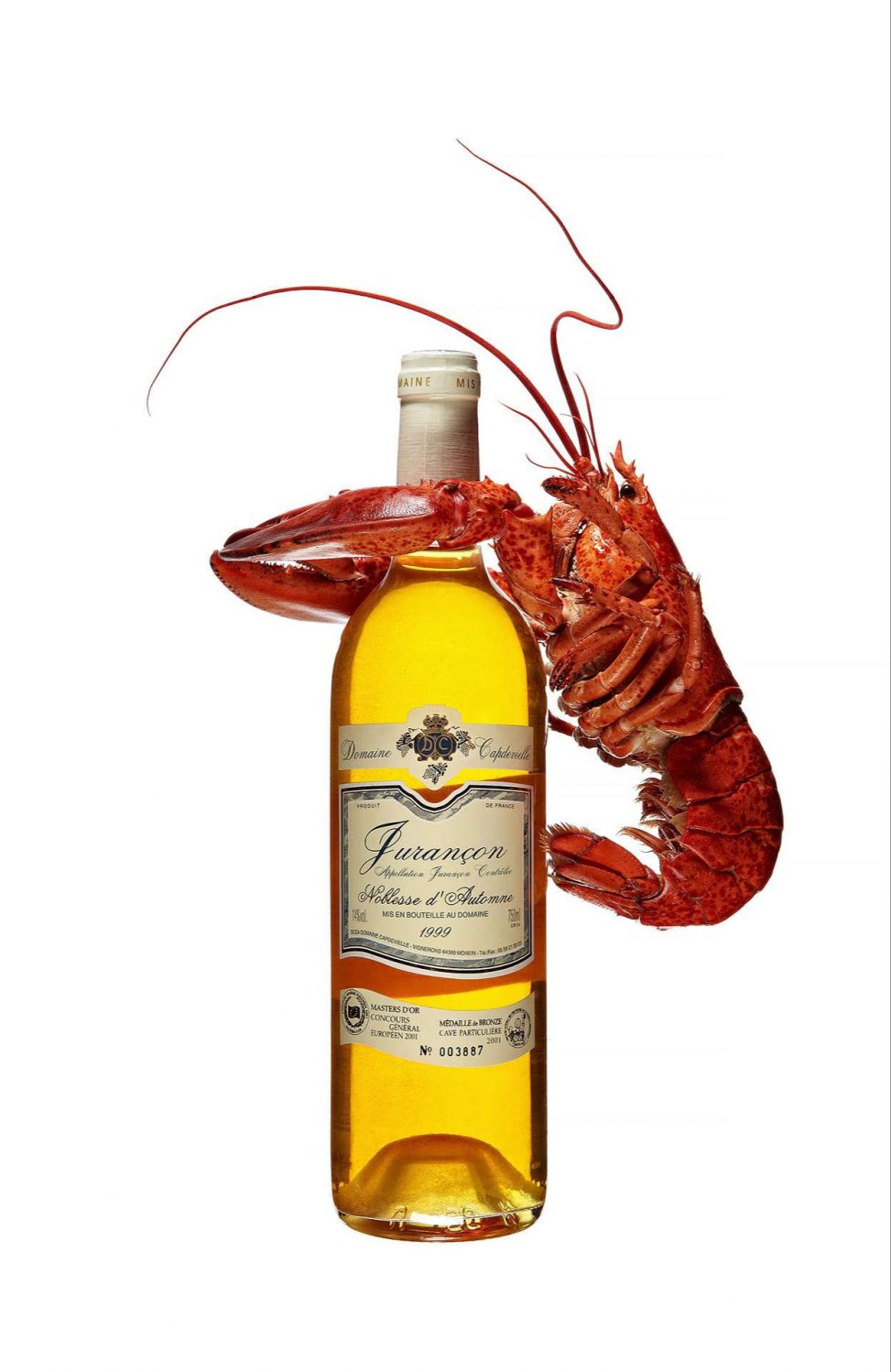 Lobster and White Wine bottle