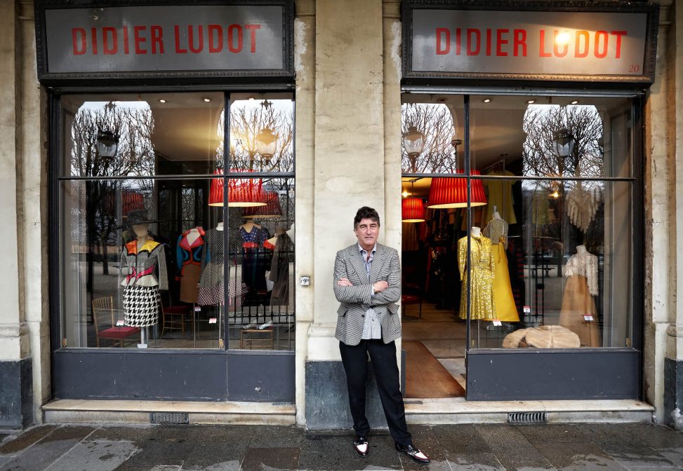 Ludot in front of his boutique, Paris
